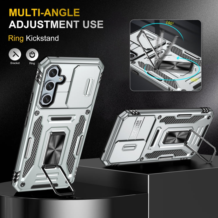 For Samsung Galaxy A54 5G Armor PC + TPU Camera Shield Phone Case