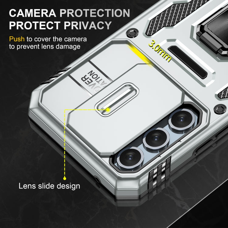 For Samsung Galaxy A54 5G Armor PC + TPU Camera Shield Phone Case