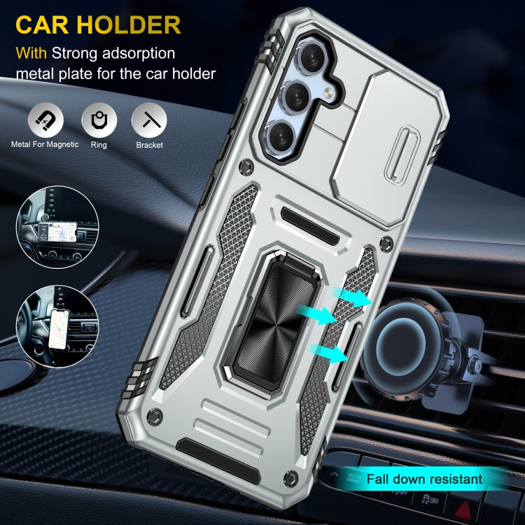 For Samsung Galaxy A54 5G Armor PC + TPU Camera Shield Phone Case