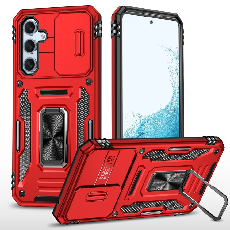 For Samsung Galaxy A54 5G Armor PC + TPU Camera Shield Phone Case