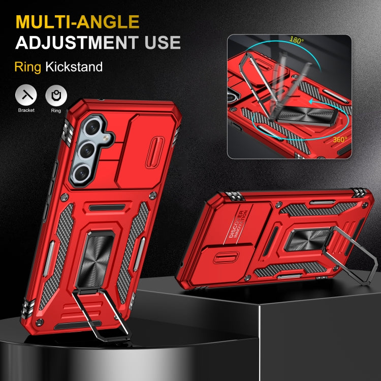 For Samsung Galaxy A54 5G Armor PC + TPU Camera Shield Phone Case