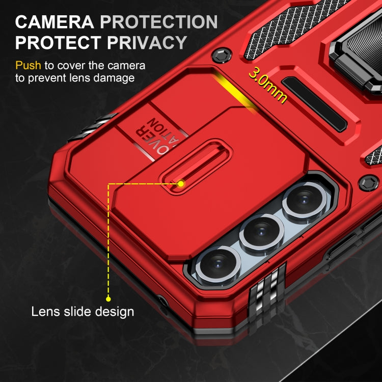 For Samsung Galaxy A54 5G Armor PC + TPU Camera Shield Phone Case