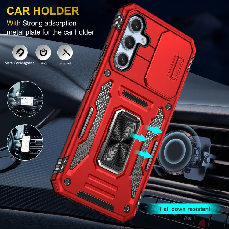 For Samsung Galaxy A54 5G Armor PC + TPU Camera Shield Phone Case