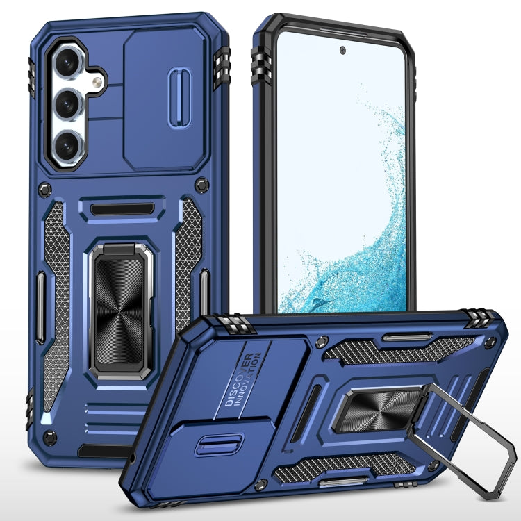 For Samsung Galaxy A54 5G Armor PC + TPU Camera Shield Phone Case
