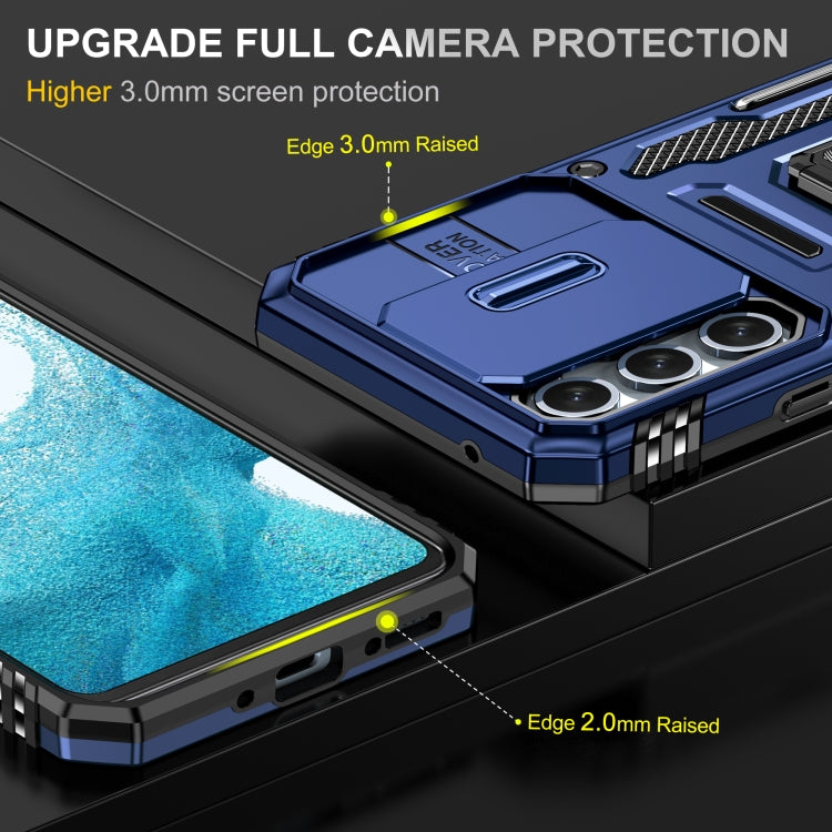 For Samsung Galaxy A54 5G Armor PC + TPU Camera Shield Phone Case