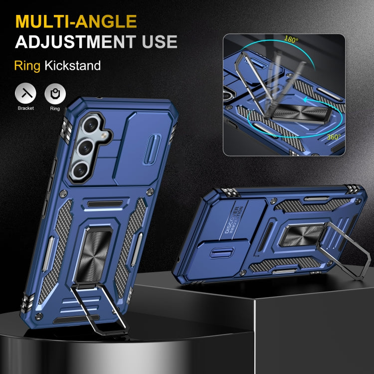 For Samsung Galaxy A54 5G Armor PC + TPU Camera Shield Phone Case