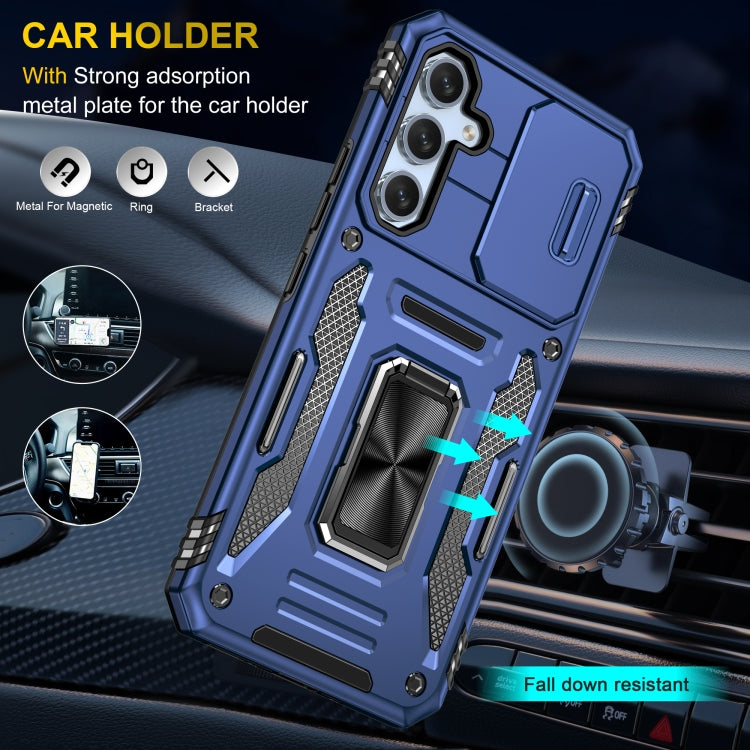 For Samsung Galaxy A54 5G Armor PC + TPU Camera Shield Phone Case