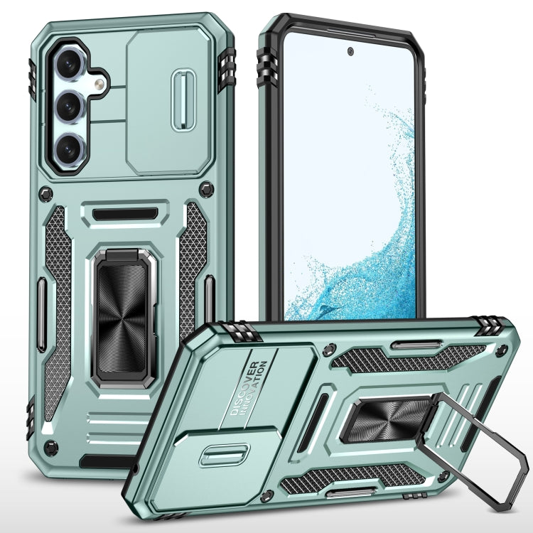 For Samsung Galaxy A54 5G Armor PC + TPU Camera Shield Phone Case
