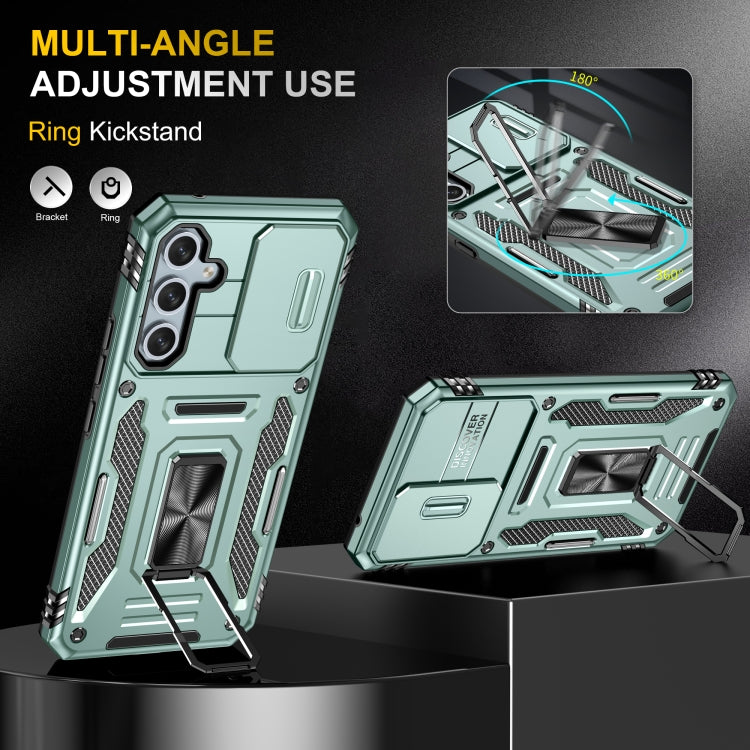 For Samsung Galaxy A54 5G Armor PC + TPU Camera Shield Phone Case