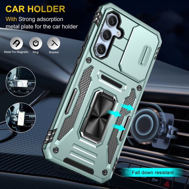 For Samsung Galaxy A54 5G Armor PC + TPU Camera Shield Phone Case