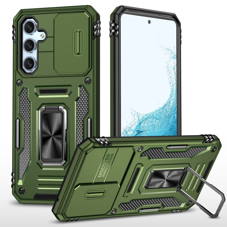For Samsung Galaxy A54 5G Armor PC + TPU Camera Shield Phone Case