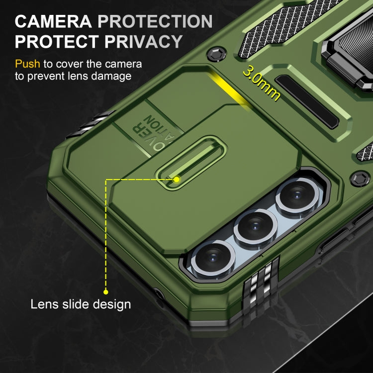 For Samsung Galaxy A54 5G Armor PC + TPU Camera Shield Phone Case