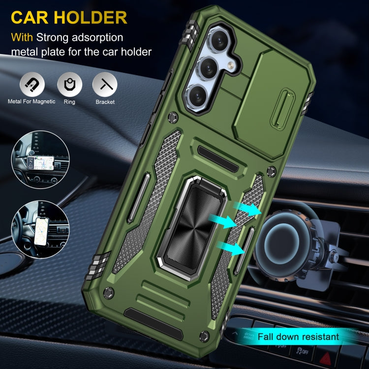 For Samsung Galaxy A54 5G Armor PC + TPU Camera Shield Phone Case
