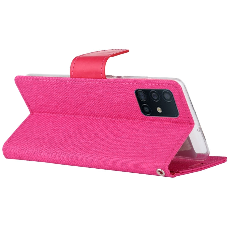 For Galaxy A51 GOOSPERY CANVAS DIARY Canvas Texture Horizontal Flip PU Leather Case, with Holder & Card Slots & Wallet