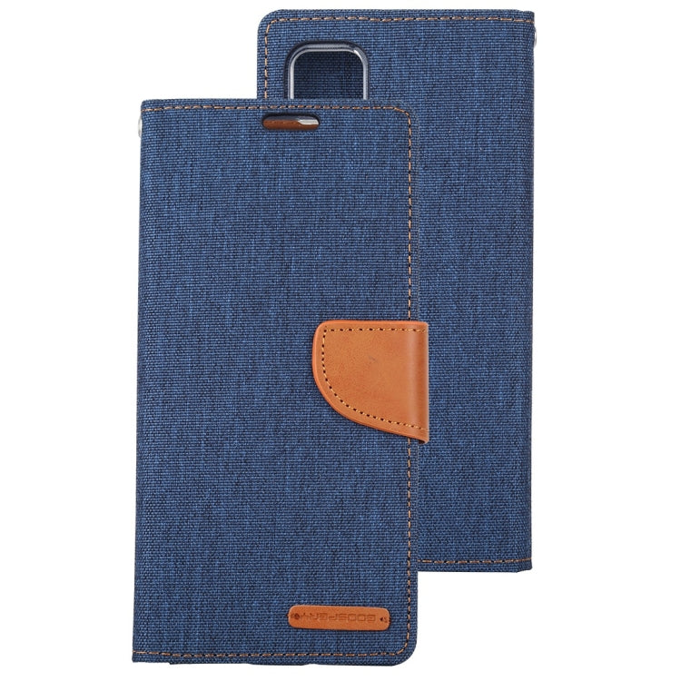 For Galaxy A51 GOOSPERY CANVAS DIARY Canvas Texture Horizontal Flip PU Leather Case, with Holder & Card Slots & Wallet