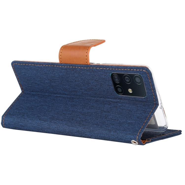For Galaxy A51 GOOSPERY CANVAS DIARY Canvas Texture Horizontal Flip PU Leather Case, with Holder & Card Slots & Wallet