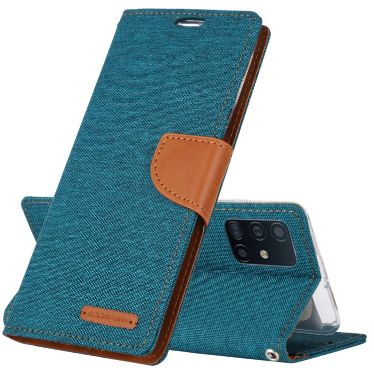 For Galaxy A51 GOOSPERY CANVAS DIARY Canvas Texture Horizontal Flip PU Leather Case, with Holder & Card Slots & Wallet