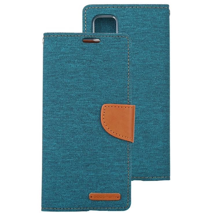 For Galaxy A51 GOOSPERY CANVAS DIARY Canvas Texture Horizontal Flip PU Leather Case, with Holder & Card Slots & Wallet