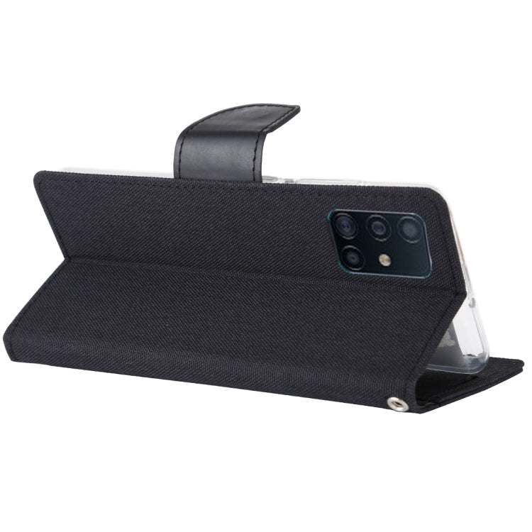 For Galaxy A51 GOOSPERY CANVAS DIARY Canvas Texture Horizontal Flip PU Leather Case, with Holder & Card Slots & Wallet