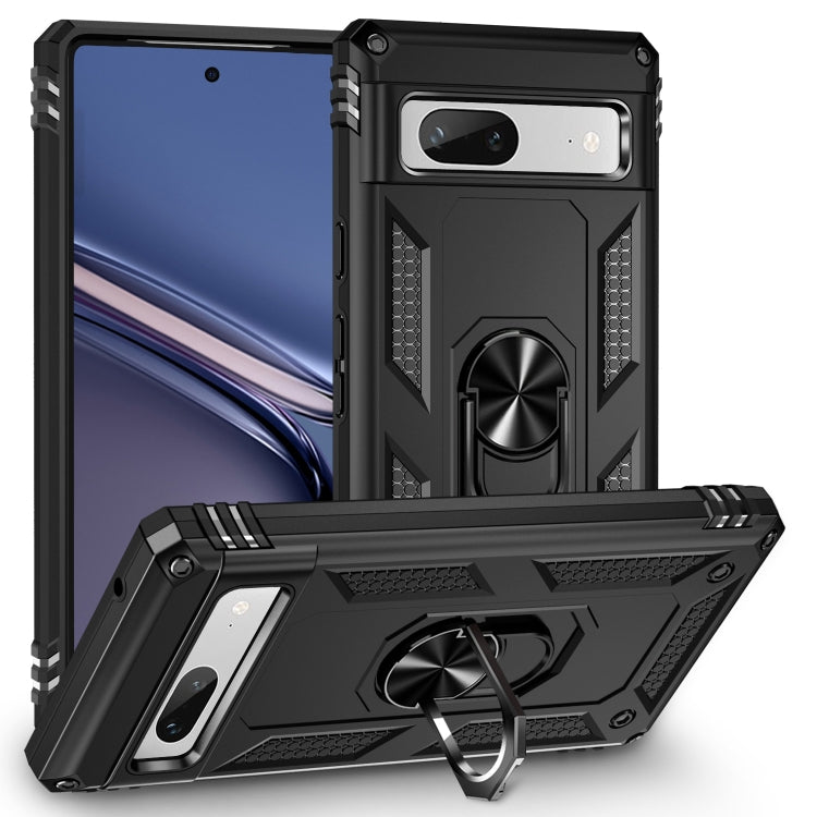 For Google Pixel 7a Shockproof TPU + PC Phone Case with Holder