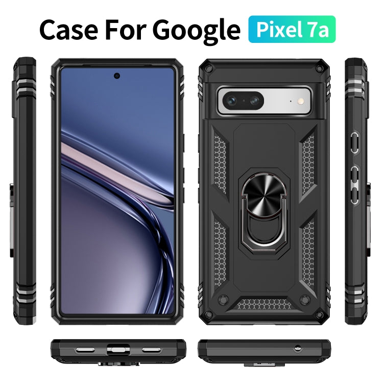 For Google Pixel 7a Shockproof TPU + PC Phone Case with Holder