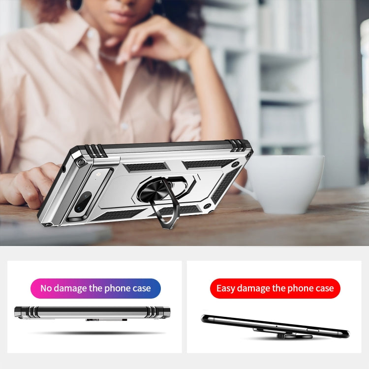 For Google Pixel 7a Shockproof TPU + PC Phone Case with Holder