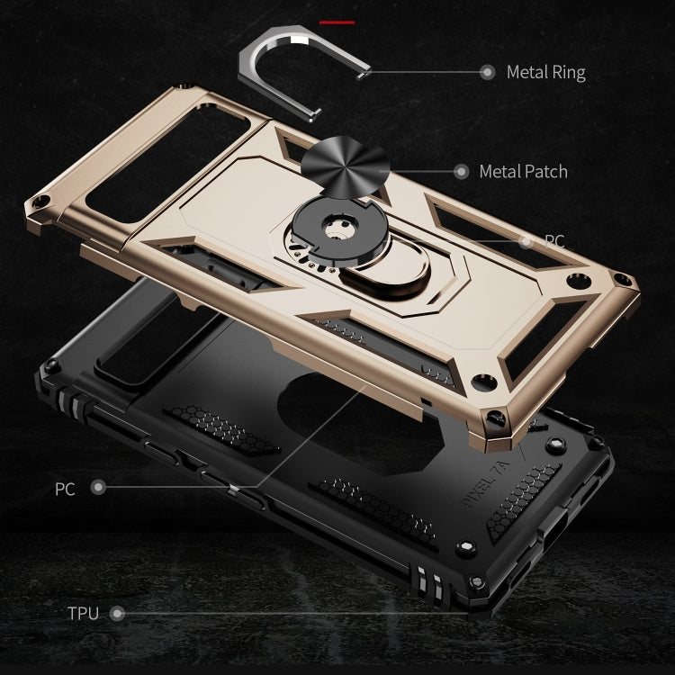 For Google Pixel 7a Shockproof TPU + PC Phone Case with Holder