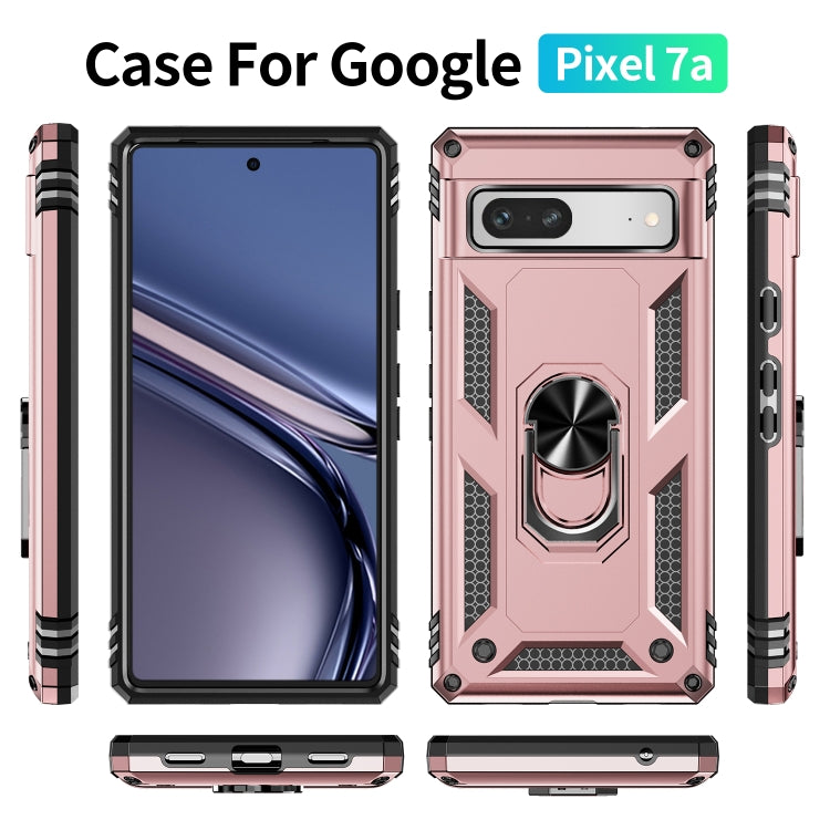 For Google Pixel 7a Shockproof TPU + PC Phone Case with Holder