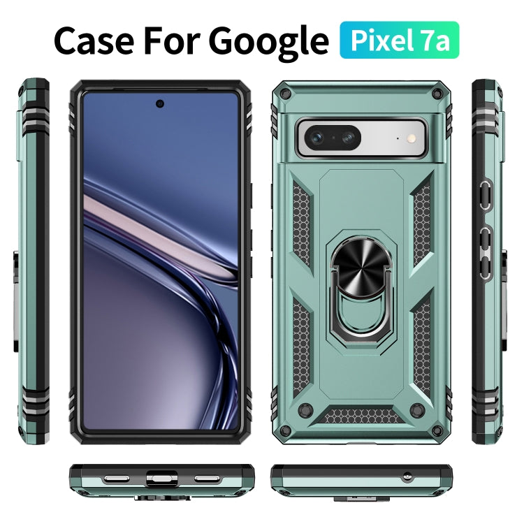 For Google Pixel 7a Shockproof TPU + PC Phone Case with Holder