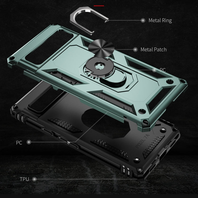 For Google Pixel 7a Shockproof TPU + PC Phone Case with Holder