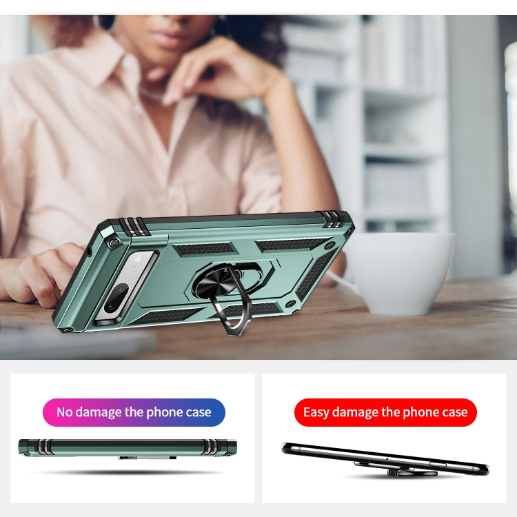 For Google Pixel 7a Shockproof TPU + PC Phone Case with Holder