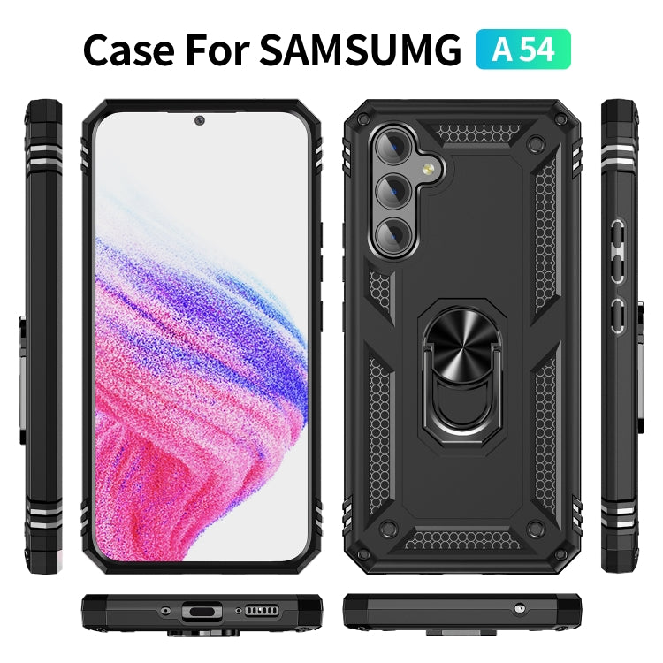 For Samsung Galaxy A54 Shockproof TPU + PC Phone Case with Holder