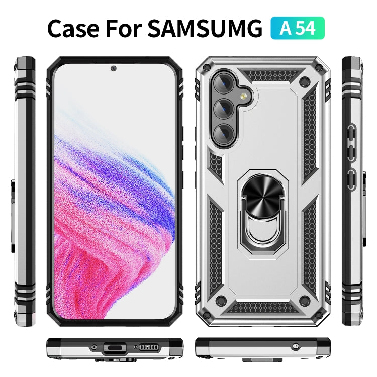 For Samsung Galaxy A54 Shockproof TPU + PC Phone Case with Holder