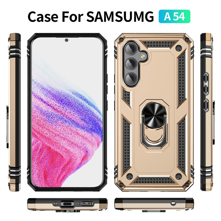 For Samsung Galaxy A54 Shockproof TPU + PC Phone Case with Holder