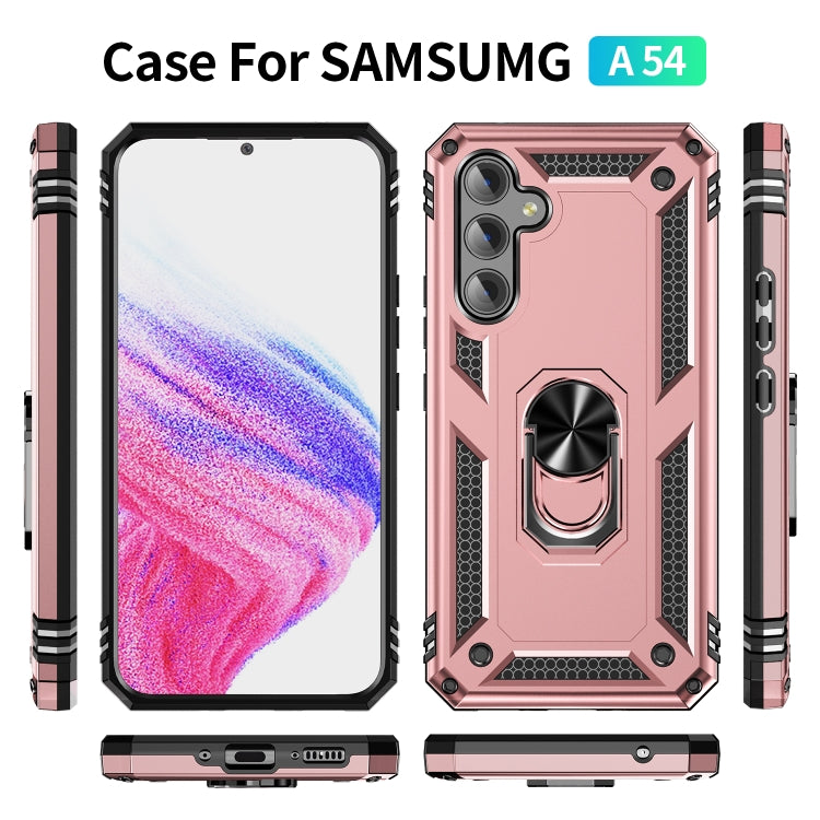 For Samsung Galaxy A54 Shockproof TPU + PC Phone Case with Holder