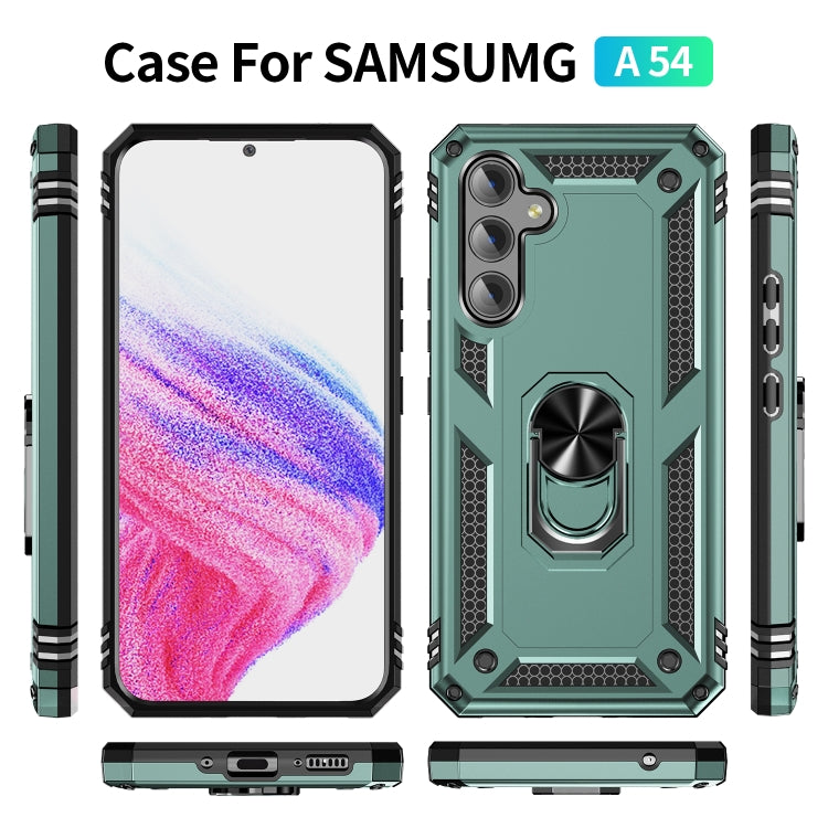 For Samsung Galaxy A54 Shockproof TPU + PC Phone Case with Holder