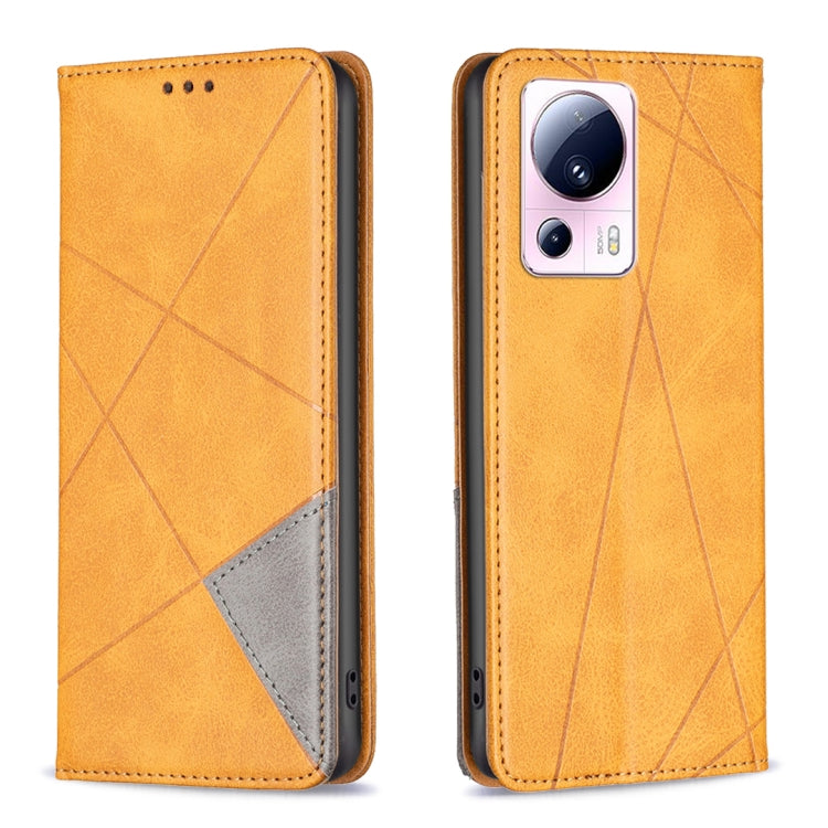 For Xiaomi 13 Lite / Civi 2 Prismatic Invisible Magnetic Leather Phone Case