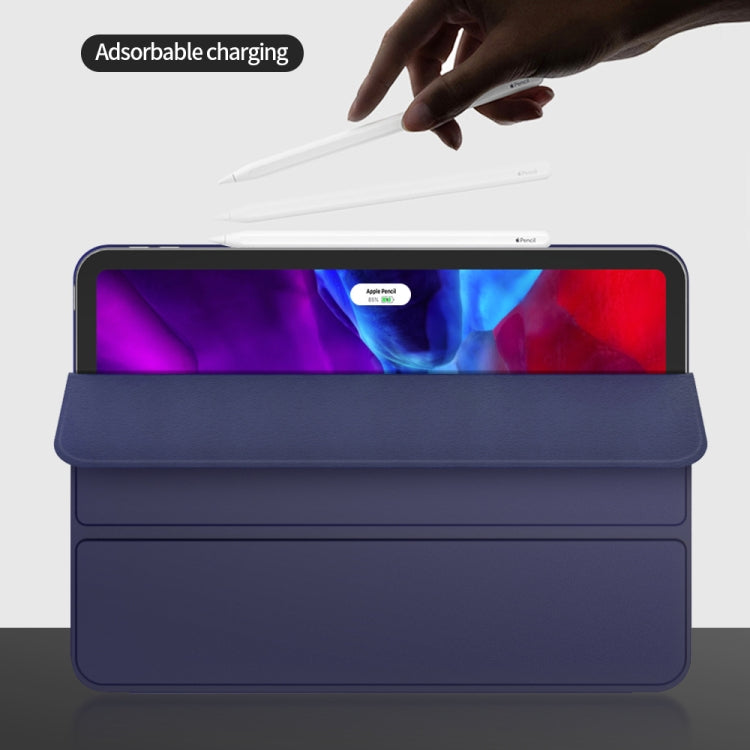 For iPad Pro 11 (2020) Horizontal Flip Ultra-thin Double-sided Clip Magnetic PU Leather Tablet Case with Three-folding Holder & Sleep / Wake-up Function