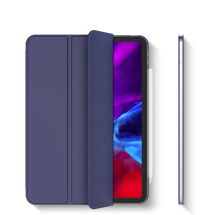 For iPad Pro 11 (2020) Horizontal Flip Ultra-thin Double-sided Clip Magnetic PU Leather Tablet Case with Three-folding Holder & Sleep / Wake-up Function