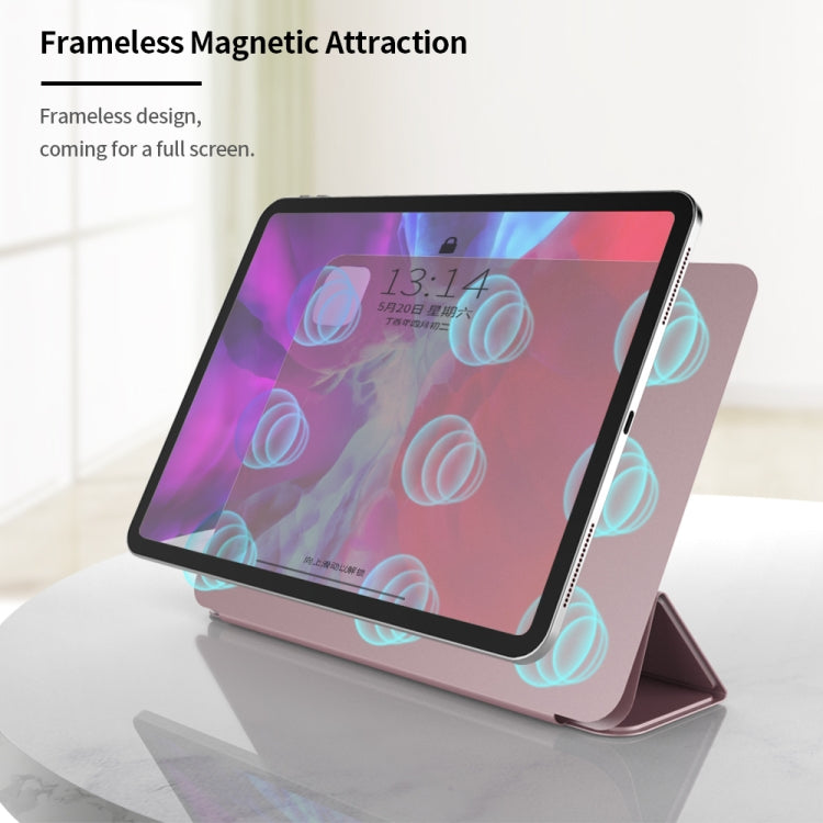 For iPad Pro 11 (2020) Horizontal Flip Ultra-thin Double-sided Clip Magnetic PU Leather Tablet Case with Three-folding Holder & Sleep / Wake-up Function