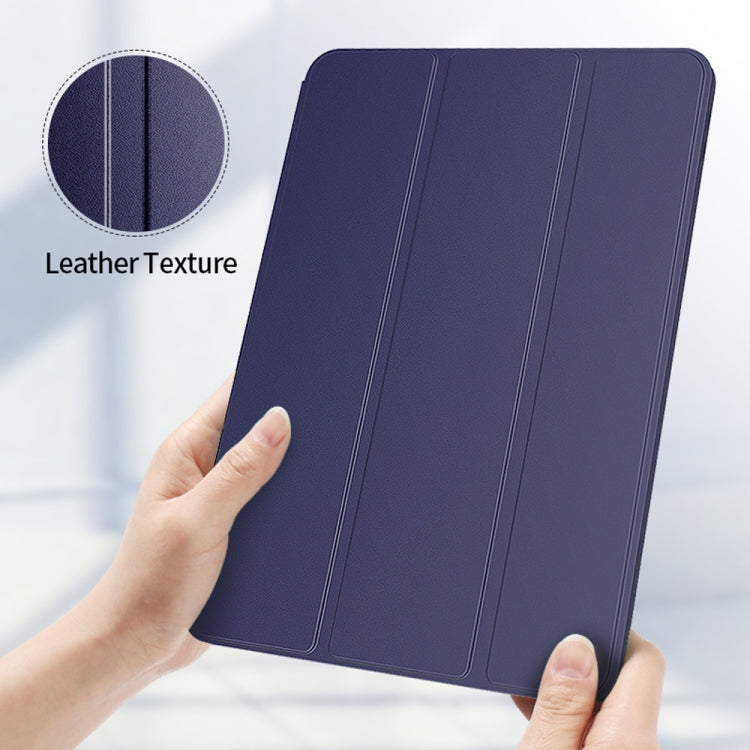 For iPad Pro 11 (2020) Horizontal Flip Ultra-thin Double-sided Clip Magnetic PU Leather Tablet Case with Three-folding Holder & Sleep / Wake-up Function