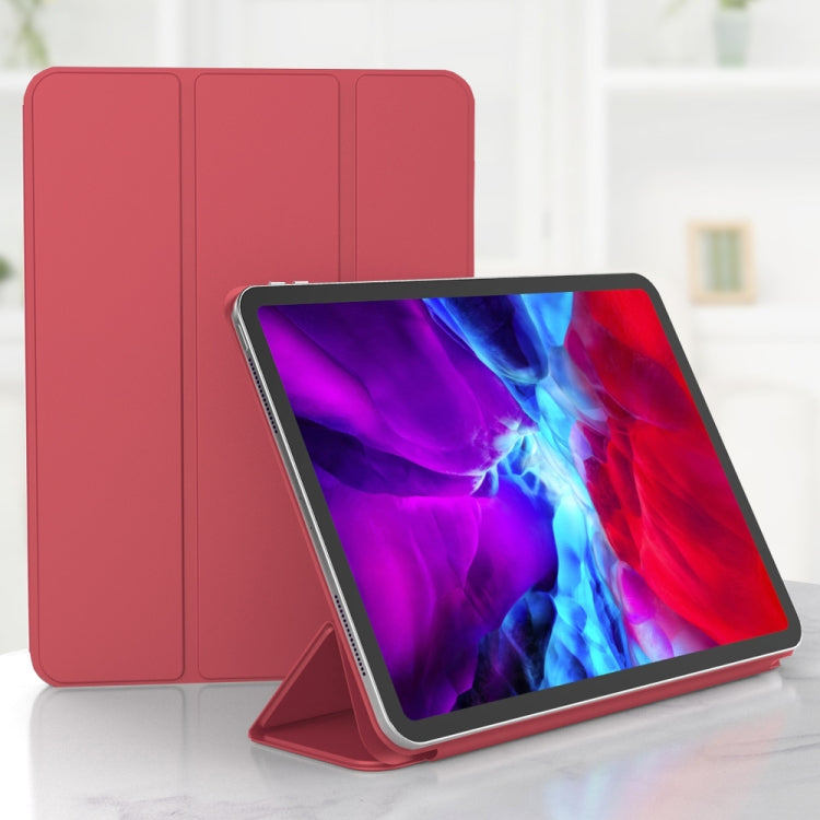 For iPad Pro 11 (2020) Horizontal Flip Ultra-thin Double-sided Clip Magnetic PU Leather Tablet Case with Three-folding Holder & Sleep / Wake-up Function