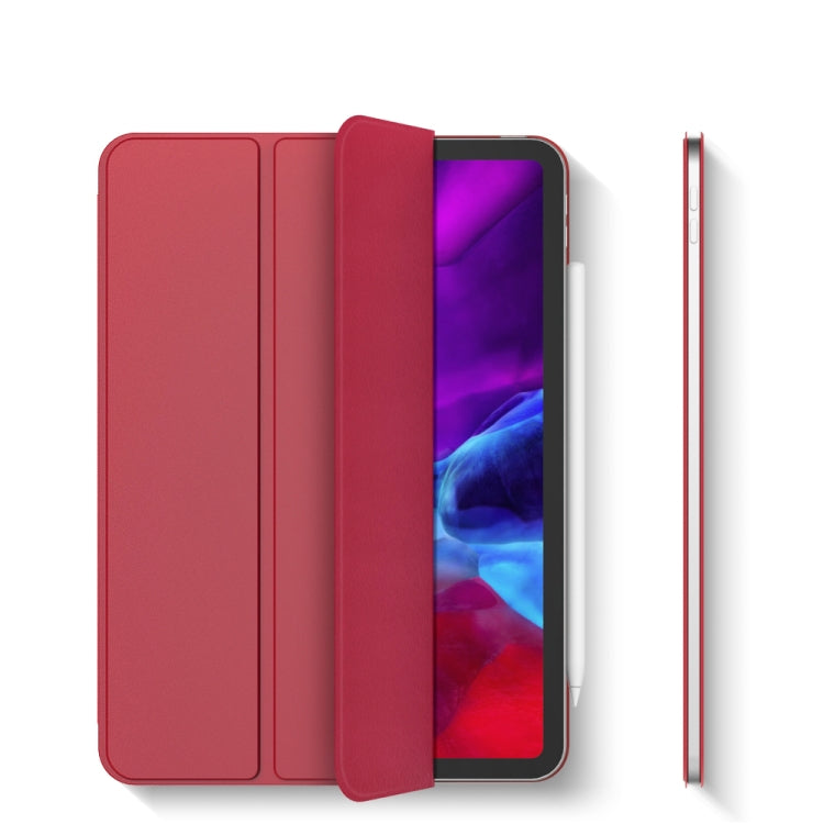 For iPad Pro 11 (2020) Horizontal Flip Ultra-thin Double-sided Clip Magnetic PU Leather Tablet Case with Three-folding Holder & Sleep / Wake-up Function