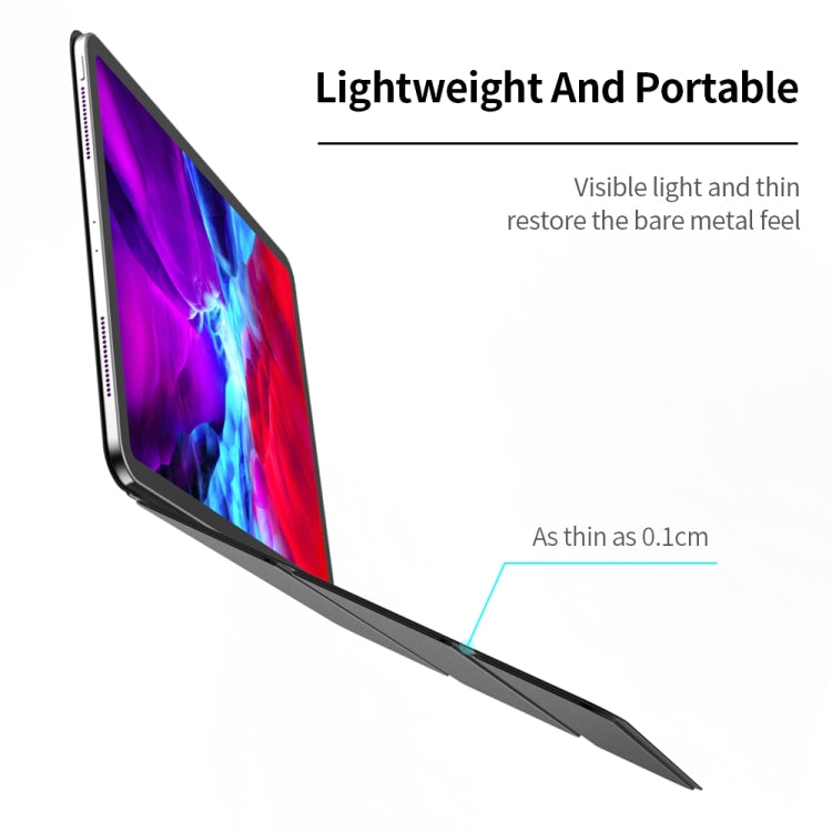For iPad Pro 11 (2020) Horizontal Flip Ultra-thin Double-sided Clip Magnetic PU Leather Tablet Case with Three-folding Holder & Sleep / Wake-up Function