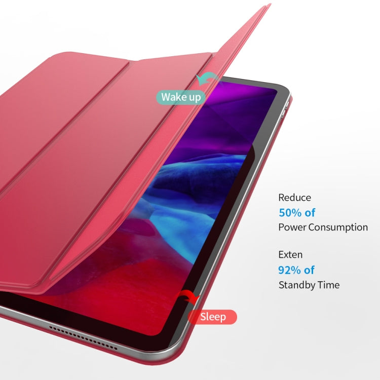 For iPad Pro 11 (2020) Horizontal Flip Ultra-thin Double-sided Clip Magnetic PU Leather Tablet Case with Three-folding Holder & Sleep / Wake-up Function