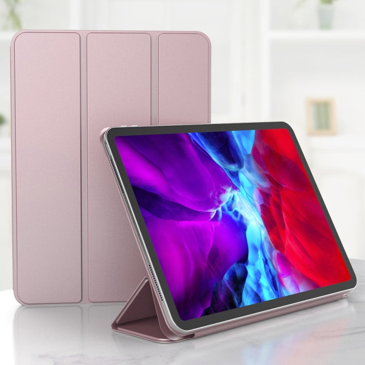 For iPad Pro 11 (2020) Horizontal Flip Ultra-thin Double-sided Clip Magnetic PU Leather Tablet Case with Three-folding Holder & Sleep / Wake-up Function