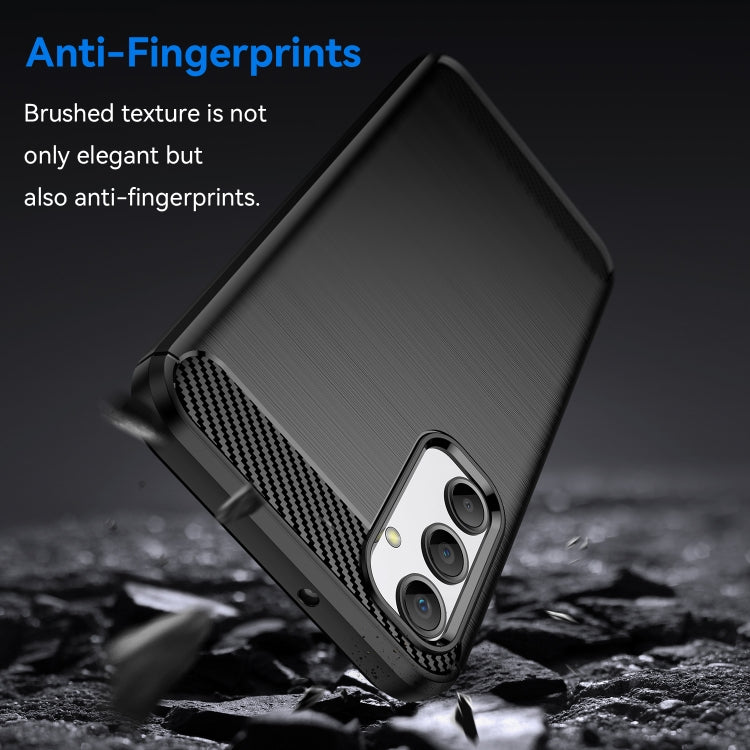 For Samsung Galaxy A24 4G Brushed Texture Carbon Fiber TPU Phone Case