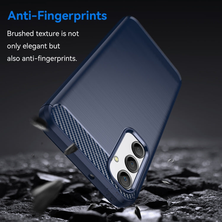 For Samsung Galaxy A24 4G Brushed Texture Carbon Fiber TPU Phone Case