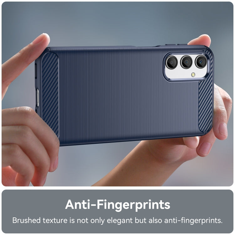 For Samsung Galaxy A24 4G Brushed Texture Carbon Fiber TPU Phone Case
