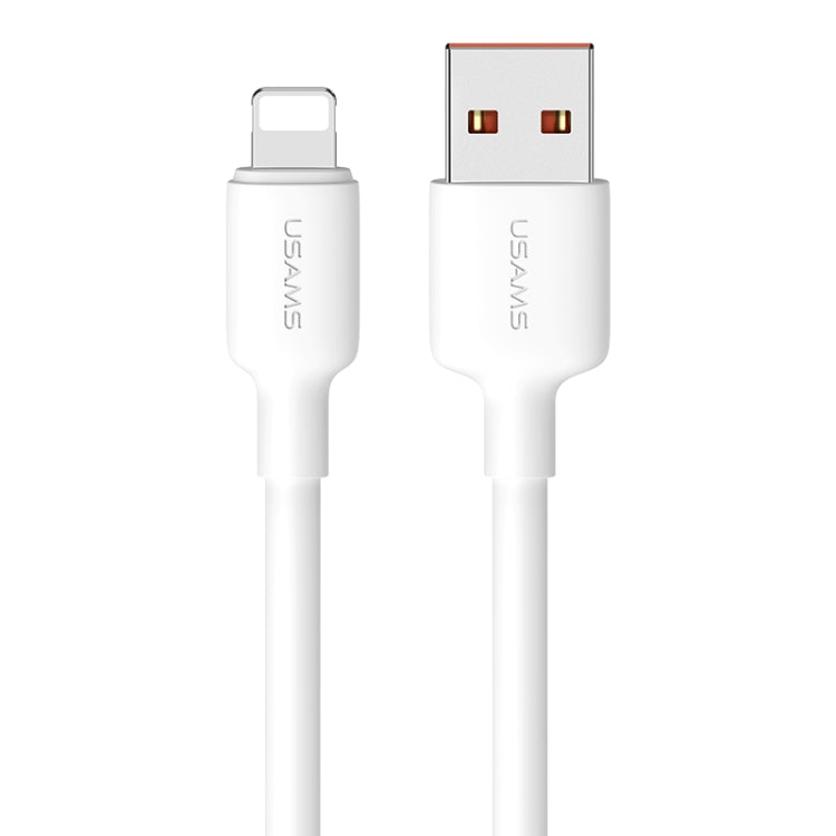USAMS US-SJ604 U84 2.4A USB to 8 Pin Charging Data Cable, Cable Length:1m(White)